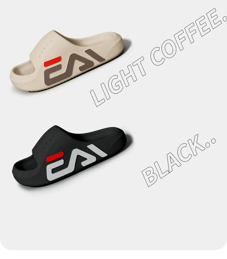 Semelle Extra épaisse hommes coussin d'air doux pantoufles décontractées sandales EVA tongs de mode en plein Air été bord de mer chaussures de plage