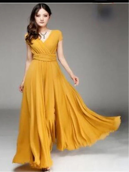 Robe moulante élégante à manches courtes en mousseline de soie pour femmes, robes de soirée bohèmes pour femmes, robe d'été sexy pour dames, 2022