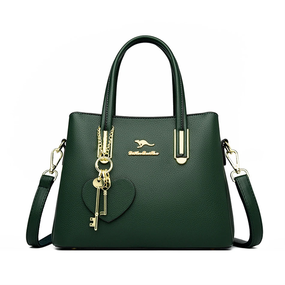 Sacs à bandoulière en cuir de grande capacité pour femmes, sacs à main de créateurs de marque, sacs à main de messager vintage, nouveau, 2024