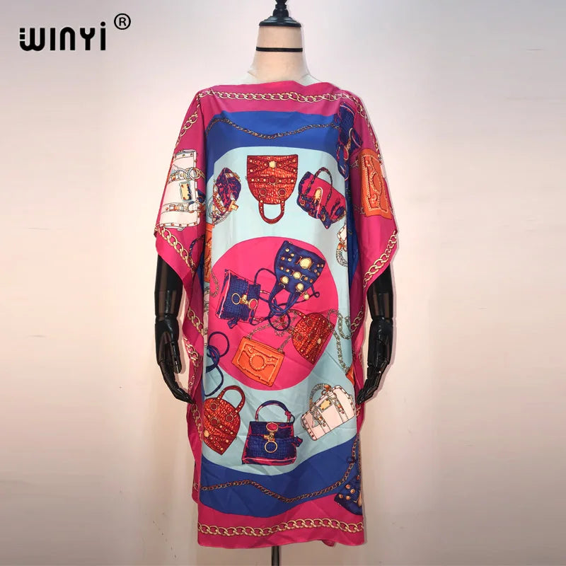 Robe maxi caftan imprimée pour femme, robe longue bohème, blogueur de mode africaine, robe d'été pour femme, robe de plage populaire, badjKaftan, recommandé