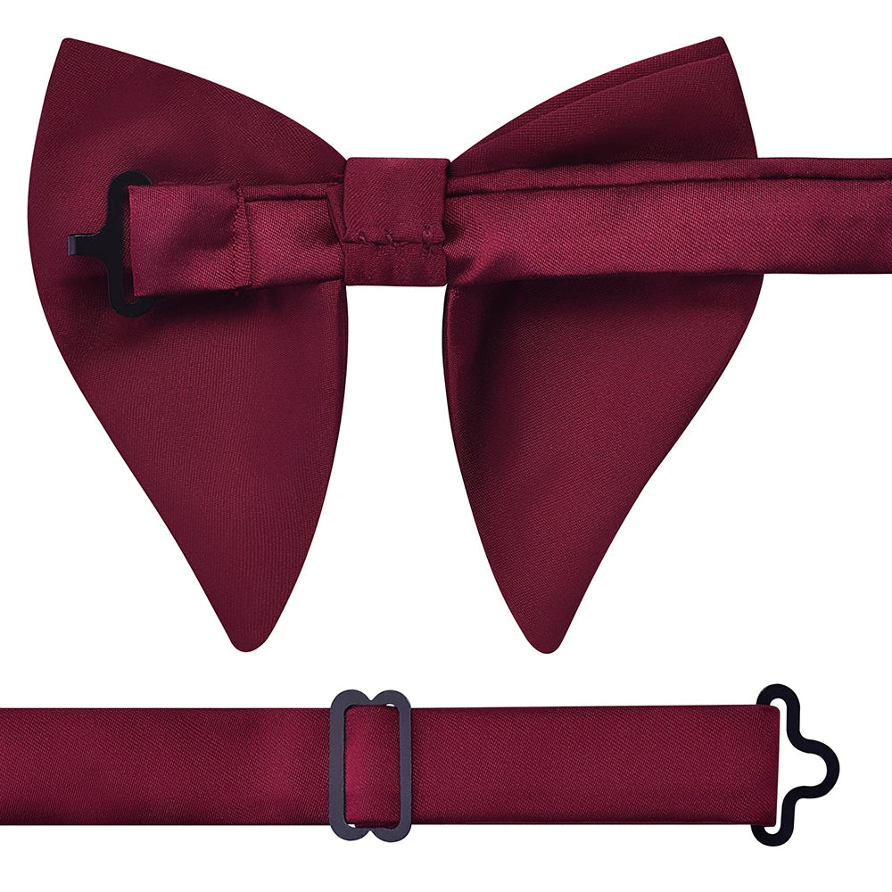 GUSLESON mode rose Champagne bleu solide noeud papillon pour hommes classique grand noeud papillon pour fête de mariage nœud papillon adulte hommes cravate