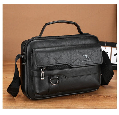 Sacs de messager de marque kangourou de luxe hommes en cuir sac à bandoulière décontracté pour hommes marron noir sac à bandoulière d'affaires sac à main masculin