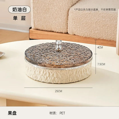 Boîte à snacks transparente multicouche, anti-poussière, acrylique, fruits secs, boîte de rangement pour bonbons et noix, salon moderne, conteneur solaire