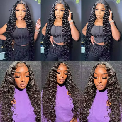 Tissage Humain Hair Deep Wave 20 22 pouces Tissage de Cheveux Brésiliens 100 % Humains Bundles Human Hair Extensions Cheveux Tissage Bouclé Cheveux Humain