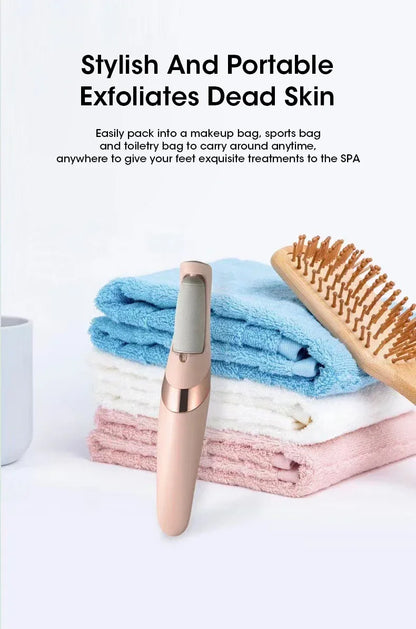 Nouveau dans USB électrique peau morte pédicure automatique pied broyeur rouleau Rechargeable pieds pédicure outil avec têtes de rouleau amovibles