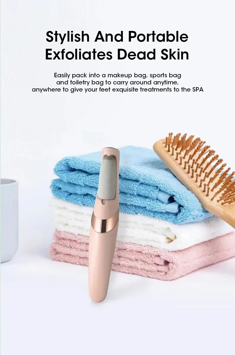 Nouveau dans USB électrique peau morte pédicure automatique pied broyeur rouleau Rechargeable pieds pédicure outil avec têtes de rouleau amovibles
