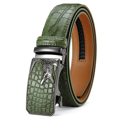 Ceinture en cuir PU pour hommes, ceinture à boucle automatique à la mode pour les affaires populaires, ceinture masculine de haute qualité