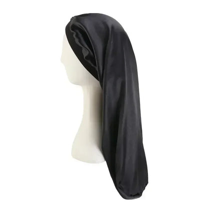 Bonnet en Satin réversible pour cheveux, Double couche réglable, couvre-tête pour dormir, accessoires de coiffure bouclés et élastiques