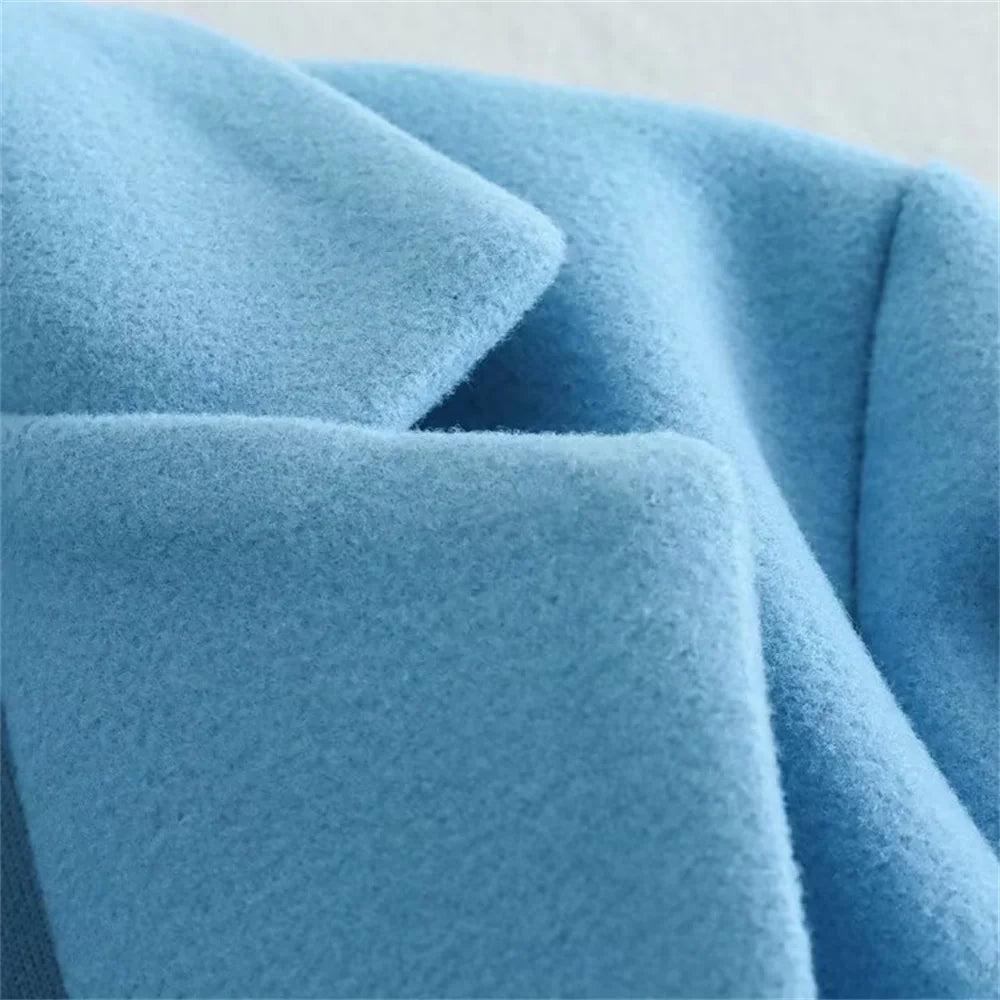 UNIZERA2023-Manteau mi-long pour femme, col trempé, col rabattable, manteau Open Smile, polyvalent, nouveau, automne et hiver