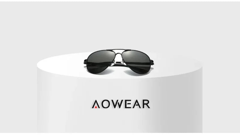AOWEAR hommes Aviation lunettes de soleil hommes miroir polarisé lunettes de soleil pour homme HD conduite pilote lunettes de soleil lunettes de soleil homme