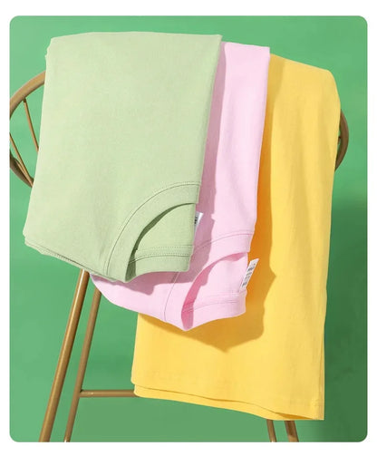 T-shirt manches courtes homme, uni et décontracté, 100% coton, 12 pièces, été