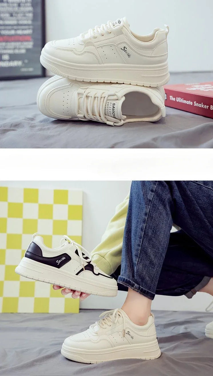 Chaussures de sport à lacets pour femmes, baskets athlétiques, chaussures à plateforme montante, qualité originale, mode 2024