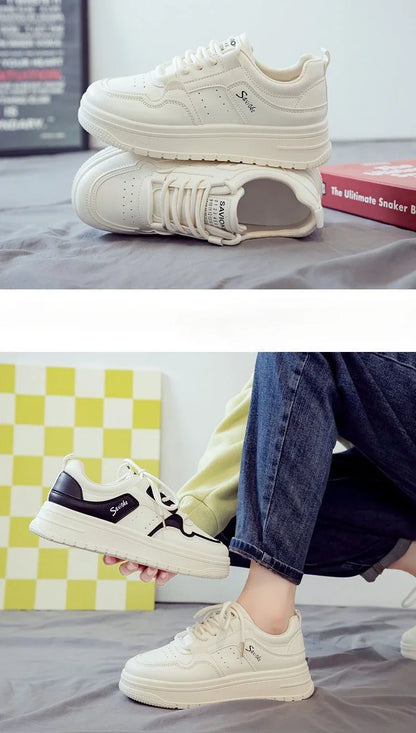 Chaussures de sport à lacets pour femmes, baskets athlétiques, chaussures à plateforme montante, qualité originale, mode 2024