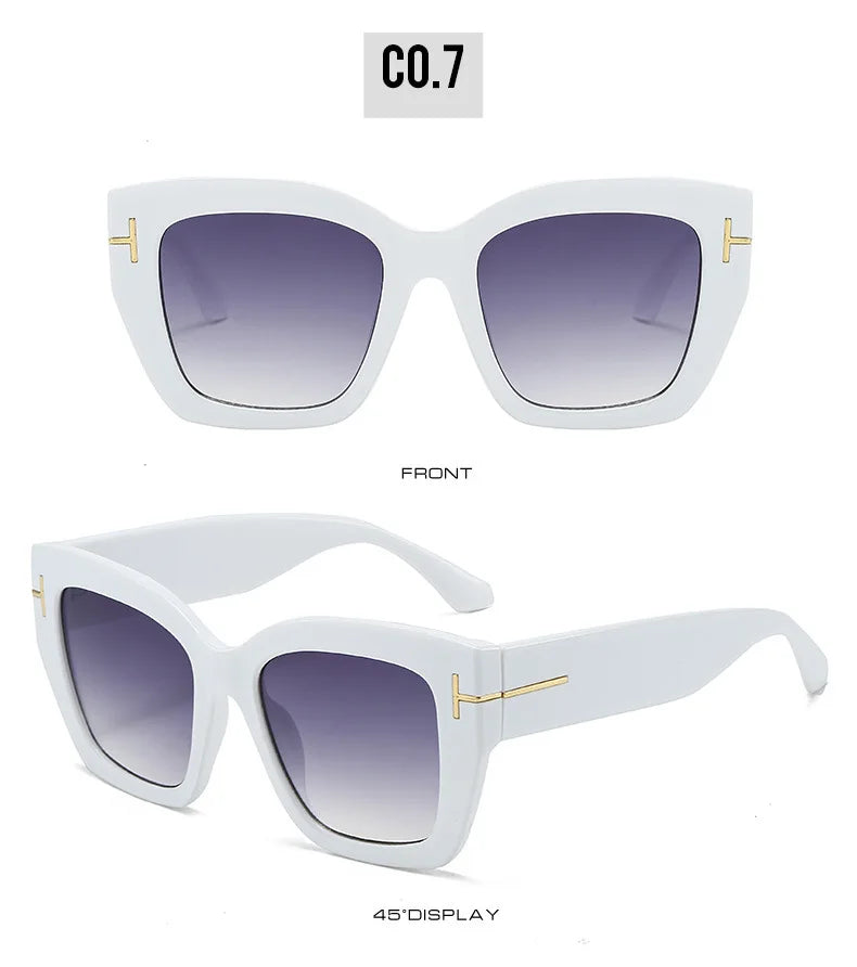 Lunettes de soleil vintage pour hommes et femmes, protection UV, forme carrée, haute qualité, style tendance