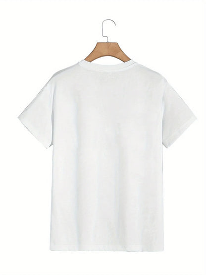T-shirt manches courtes col rond pour hommes, 100% coton, mode, lettre Los Angeles imprimée, ample, grand, décontracté, confortable, été