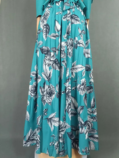 Vêtements africains 2 pièces pour femmes, mode d'été, demi-manches, col en v, haut imprimé en Polyester, jupe longue, ensembles assortis, 2025