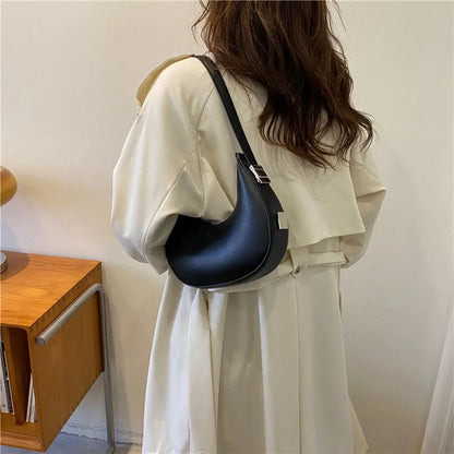 BS - Sac à bandoulière Hobo en cuir PU pour femmes, Design de luxe, petite pochette, sac à main sous les bras, fourre-tout de voyage