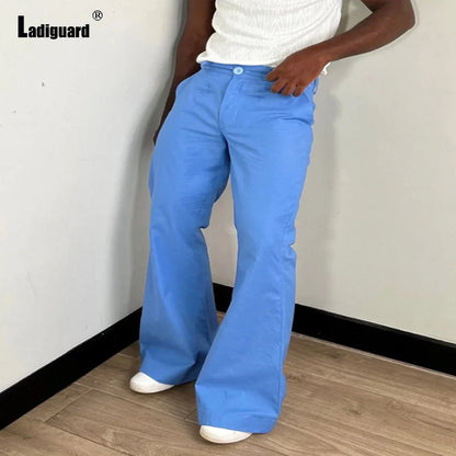 Samlona-Pantalon évasé basique vintage pour homme, pantalon de survêtement monochrome, pantalon pleine longueur, poche zippée, mode masculine, blanc, ingent, fjPlus, taille 3XL