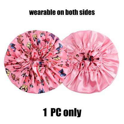 Bonnet de cheveux minimaliste Double couche en Satin, 1 pièce, bonnets de sommeil pouvant être portées des deux côtés, casquette polyvalente pour hommes/femmes