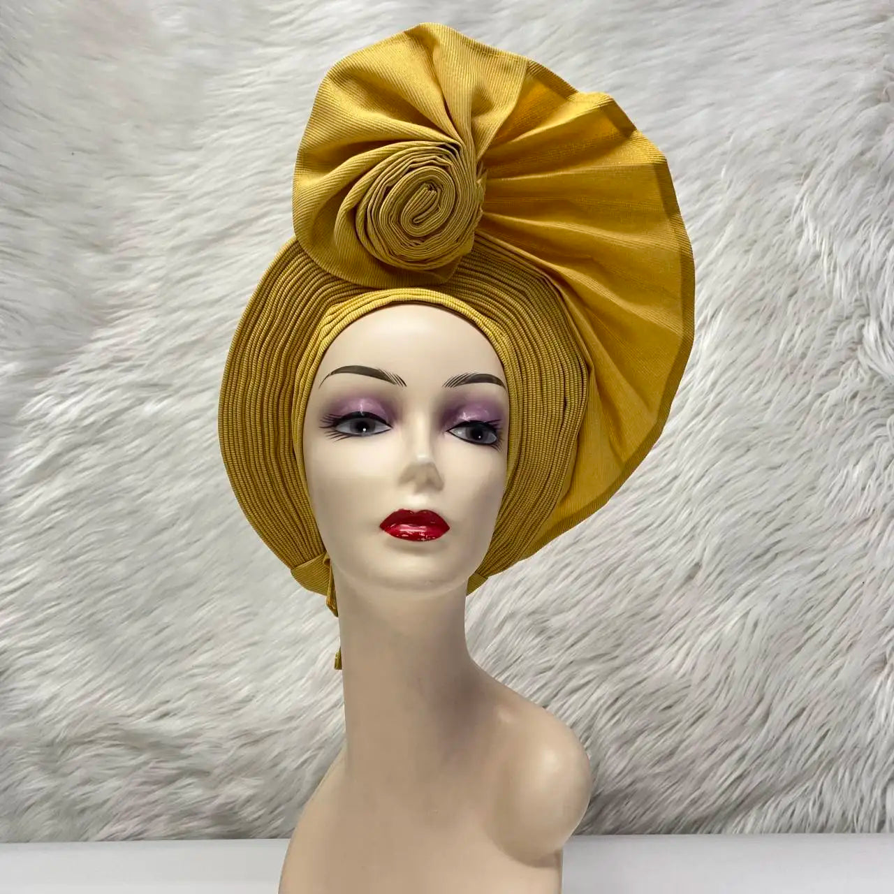 Turban de tête musulman pour femmes, Gele africain violet, casquettes déjà fabriquées, Auto Aso Oke, cravate de sauna Gele, chapeau rond pour dames, Z620-2 de fête