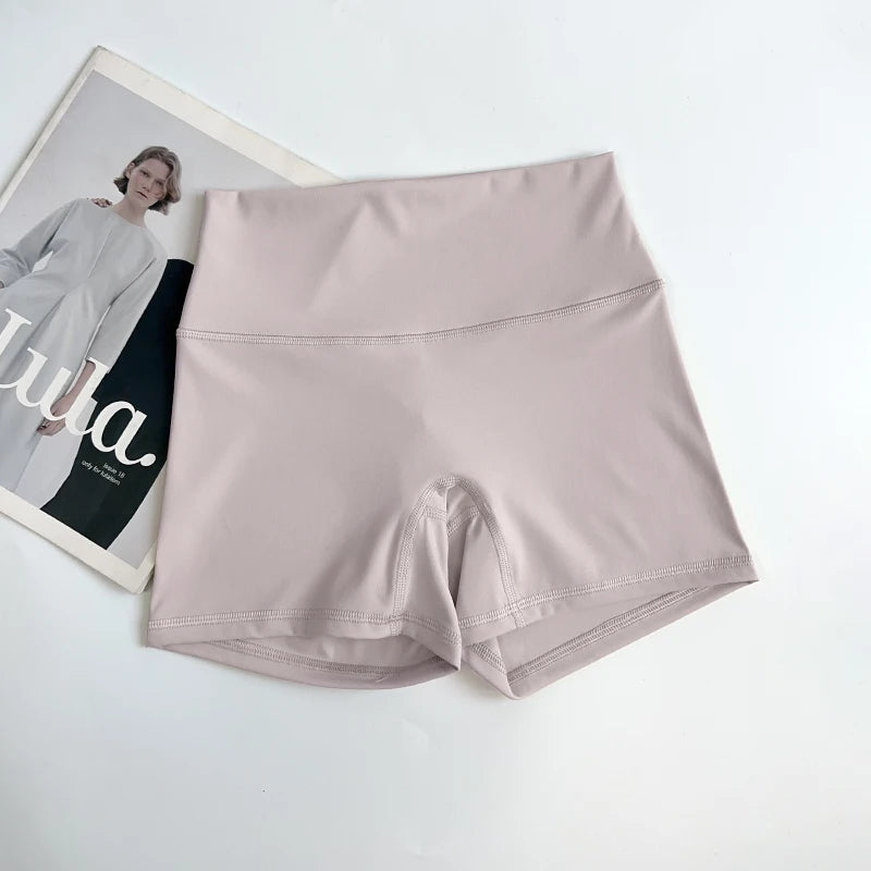 Short de motard de sport pour femmes, sensation nue, taille haute, Yoga, Push Up, Leggings de Fitness, contrôle du ventre, Slim