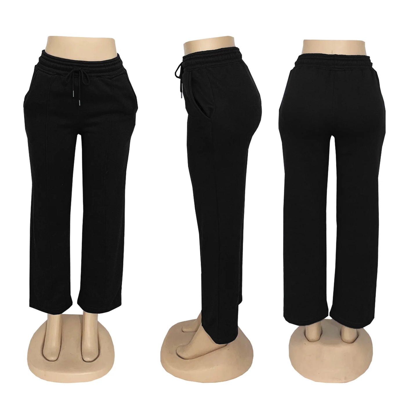 Pantalon femmes pantalons de survêtement pantalons longs cordon taille haute pantalon droit Y2k Streetwear épissure Capris décontracté survêtement 2025 Capris