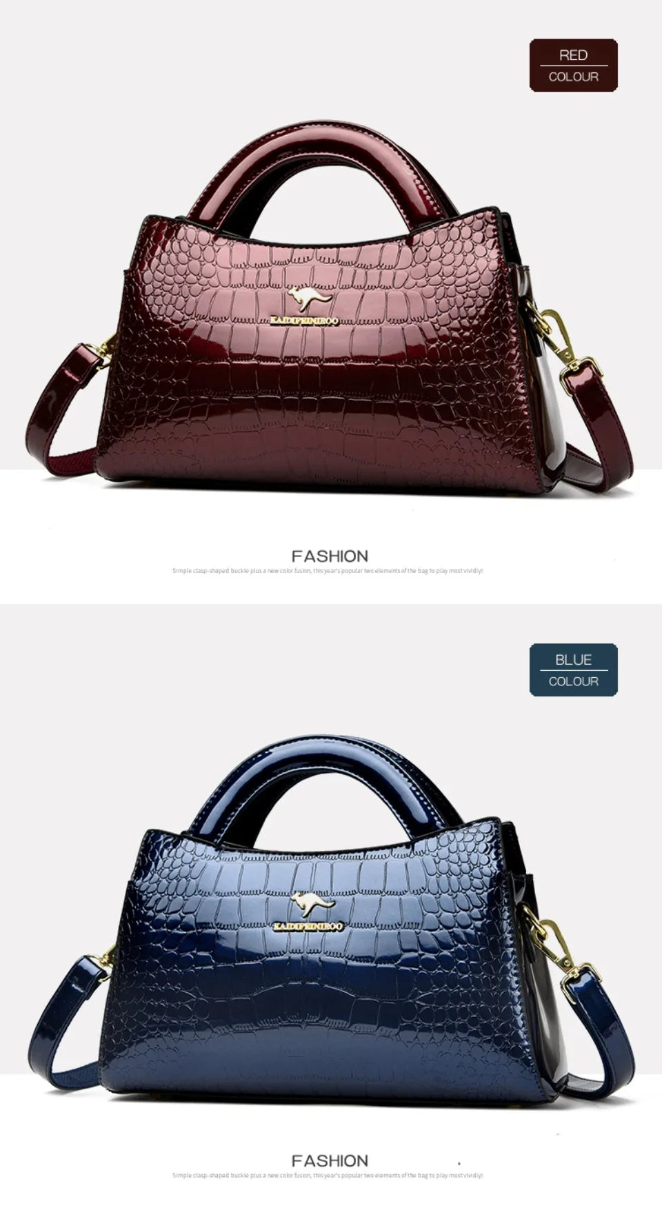 KAIDIFEINIROO marque kangourou Alligator Pu cuir épaule sac à bandoulière pochette sacs à main pour mère petites femmes sacs à main nouveau