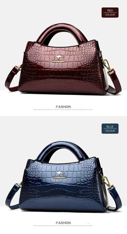 KAIDIFEINIROO marque kangourou Alligator Pu cuir épaule sac à bandoulière pochette sacs à main pour mère petites femmes sacs à main nouveau