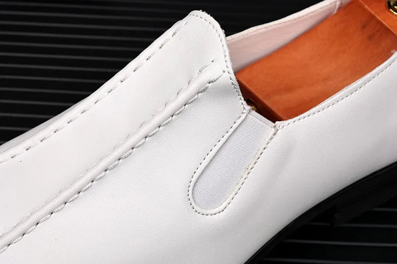 Chaussures en cuir patchwork blanc pour hommes, nouvelles chaussures de luxe pour hommes, robe de mariée, zone de Rh, chaussures Oxford pour hommes, taille 38-44