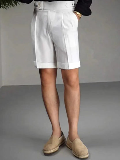 Short de travail d'été pour hommes, créateur italien, blanc, coupe slim, longueur aux genoux, confortable, trempé, nouveau, bermuda décontracté