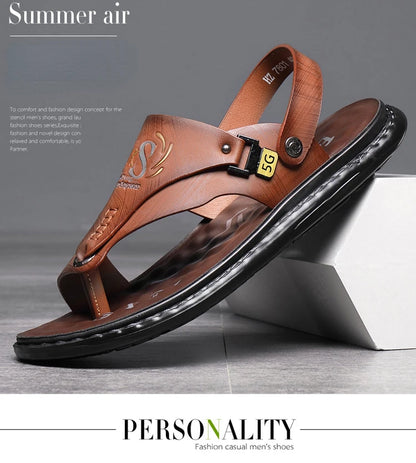 Marque hommes sandales été à semelles souples anti-dérapant chaussures de plage mâle en plein air confortable hommes pantoufles de luxe de haute qualité sandalias