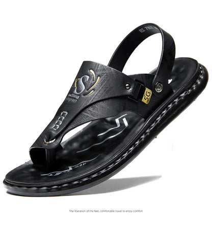 Marque hommes sandales été à semelles souples anti-dérapant chaussures de plage mâle en plein air confortable hommes pantoufles de luxe de haute qualité sandalias