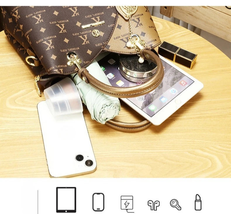 Sac à bandoulière élégant pour maman, 11.2 pouces (28cm), fourre-tout à la mode avec matériau PU de haute qualité