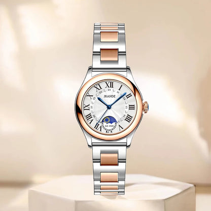 Montre femme élégante haut de gamme luxe Vintage montres pour femmes ronde dames horloge à main véritable CD ou boucle papillon