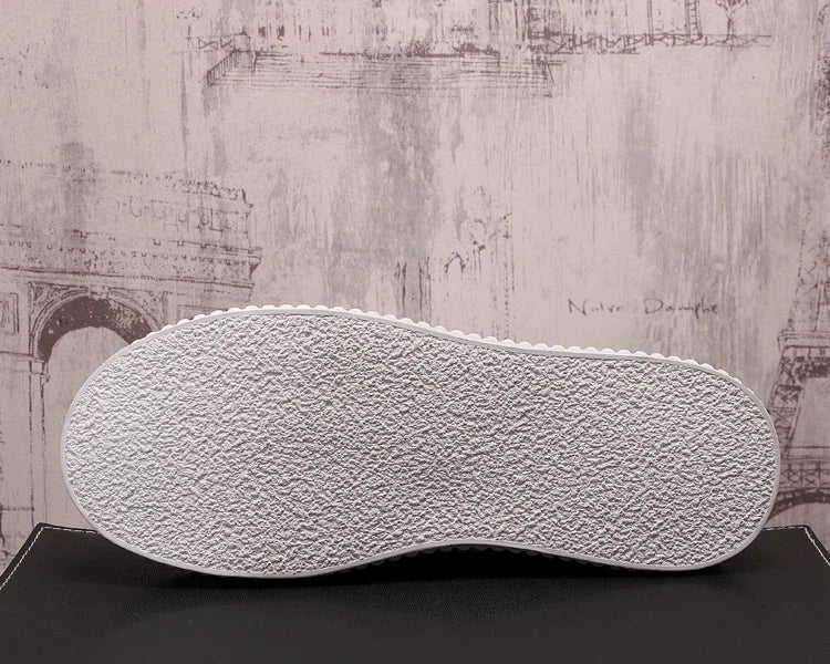 Mocassins en cuir à plateforme épaisse pour hommes, chaussures décontractées, chaussures de planche plates rehaussantes, nouveau, 2025