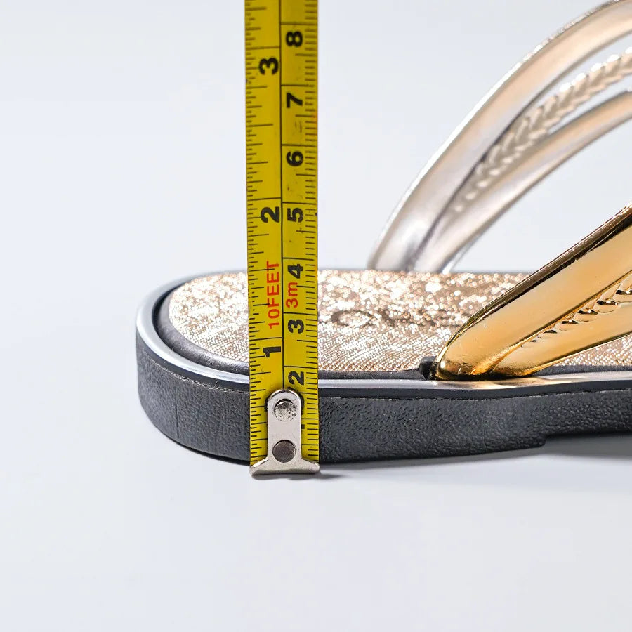 "Sandales tongs pour femmes avec strass, diapositives décontractées de plage pour vêtements d'extérieur, semelles plates et pantoufles d'été"