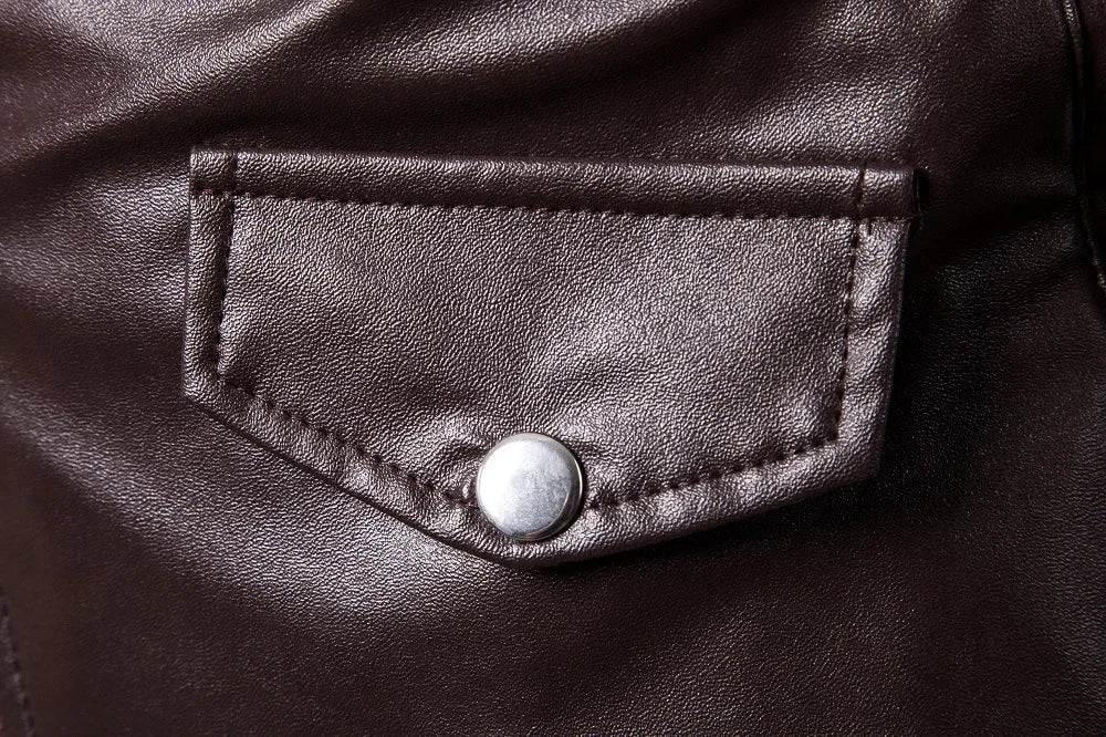 Veste en cuir PU Style motard coupe cintrée pour hommes, manteau décontracté britannique à la mode Y012, veste en cuir confortable et souple pour hommes