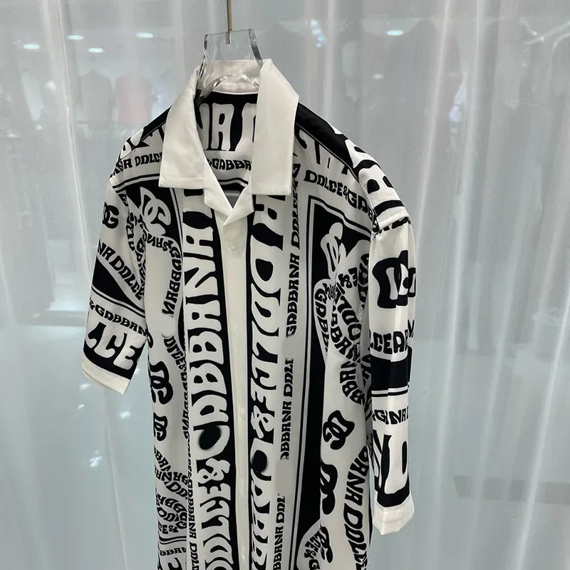 Chemise à manches courtes pour hommes, imprimé numérique, à la mode, vêtements décontractés pour jeunes, adaptés à la plage, été, offre spéciale de printemps