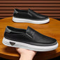 Mocassins décontractés en cuir véritable faits à la main pour hommes, nouvelle marque de luxe, mocassins de conduite confortables à enfiler, chaussures plates, 2025