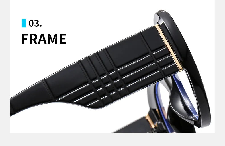 Lunettes anti-lumière bleue à rayures jaunes rétro pour femmes, lunettes transparentes, grande monture ronde, marque de luxe, 2025