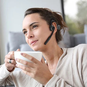 Écouteurs Bluetooth à Conduction d'air à oreille ouverte eppfun, microphone à flèche aptX-LL et bouton de sourdine, pour la conduite, les appels téléphoniques, le bureau