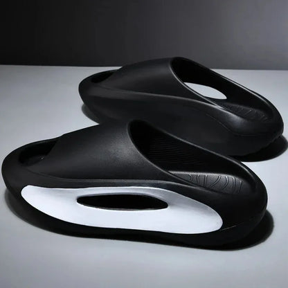 Pantoufles d'été à plateforme pour hommes et femmes, pantoufles d'intérieur à fond souple EVA, chaussures de plage légères, pantoufles d'extérieur antidérapantes pour femmes