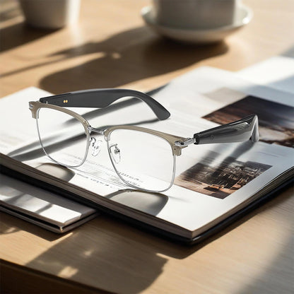 Lunettes intelligentes AI, traduction multilingue, réponse au téléphone, écouter de la musique, Protection des yeux d'été, lumière bleue, lunettes de mode