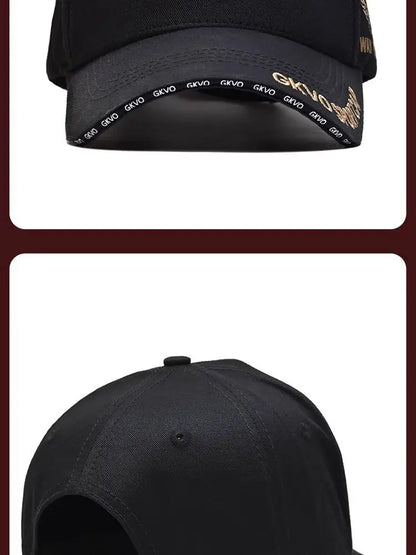 Casquette de baseball Four Seasons Tall Crown pour homme, grande taille, chapeau avec visage ombré, casquette à visière verde, nouveau, 2024