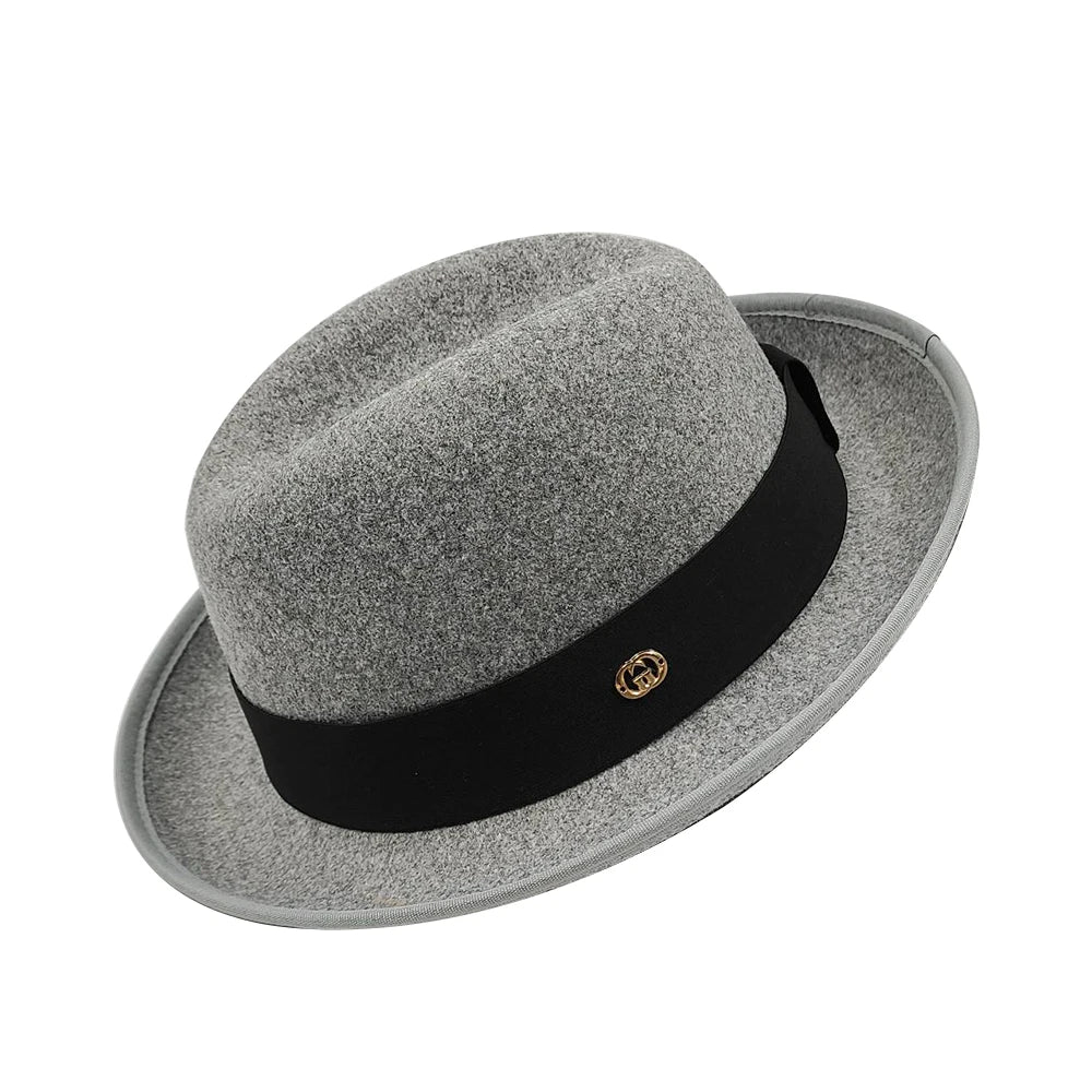 NOUVEAU chapeau de tarte de porc bord hommes femmes Fedora classique gentleman melon cosplay derby melon anglais chapeau panama jazz chapeau en gros