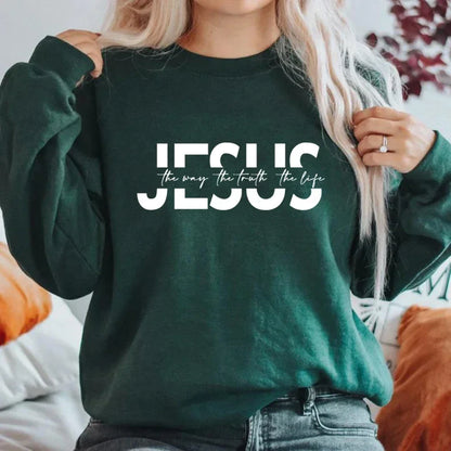Jésus le chemin la vérité la vie sweat à capuche chrétienne cadeau de jésus pulls religieux femmes sweats cadeaux chrétiens