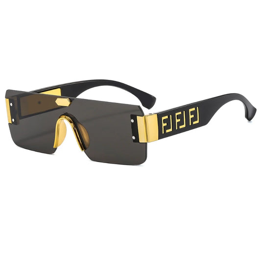 Lunettes de soleil sans monture, protection solaire pour hommes, sens avancé pour femmes, visage, petite photo, bord de coupe, miroir pare-soleil