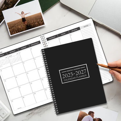 1Pc A4 2025.7-2027.6 Planificateur mensuel et calendrier 2 ans mensuels à partir de 2025 juin. 2027, 24 mensuels, avec 3 autocollants