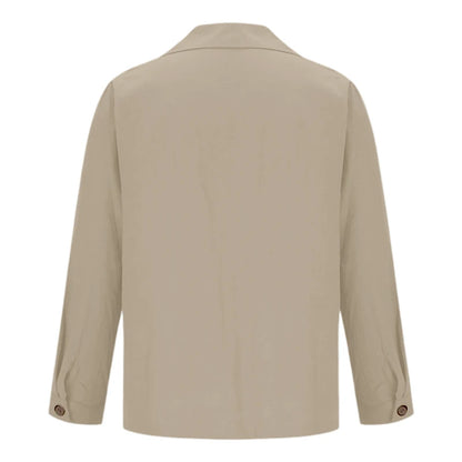 Chemises à col en V pour hommes, manches longues, double boutonnage, coupe couvertes, solide, document décontracté, mode confortable, automne