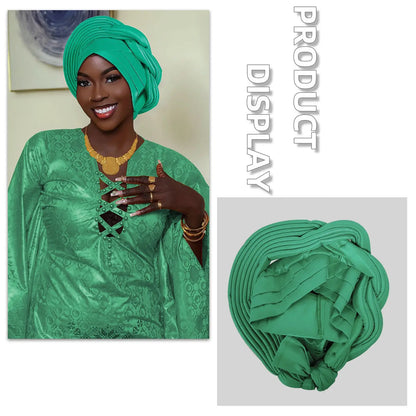 Mode africaine musulmane Turban casquette femmes Autogele couvre-chef dame bandeau Nigeria mariage couvre-chef Turbante Mujer 2025
